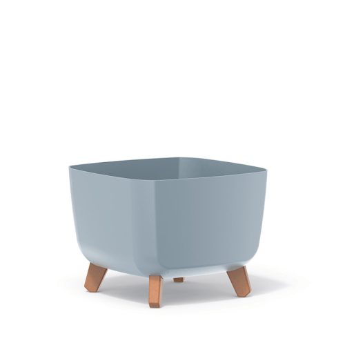 Gracia Square Dizájner Virágtartó Világosszürke Fa Lábakkal