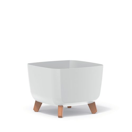 Gracia Square Dizájn Virágcserép Fehér 29 cm Fa Lábakkal