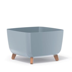 Gracia Square Dizájner Virágtartó Világosszürke Fa Lábakkal 39 cm