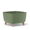 Gracia Square Dizájner Virágtartó Földzöld 39 cm Fa Lábakkal