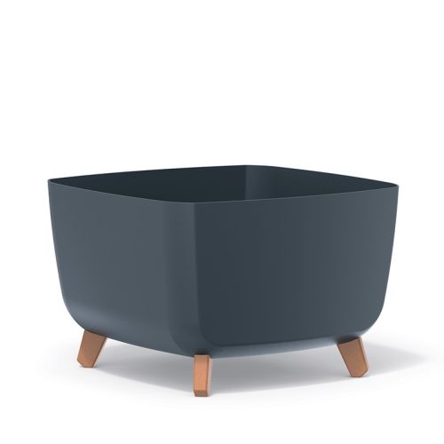 Gracia Square Dizájner Virágcserép Antracit Fa Lábakkal