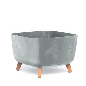 Gracia Square Beton Hatású Virágtartó Lábakon - Szürke 39 cm