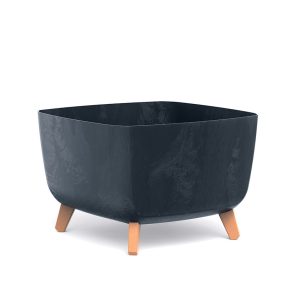 Gracia Square Beton Hatású Kaspó Antracit Lábakkal 39 cm