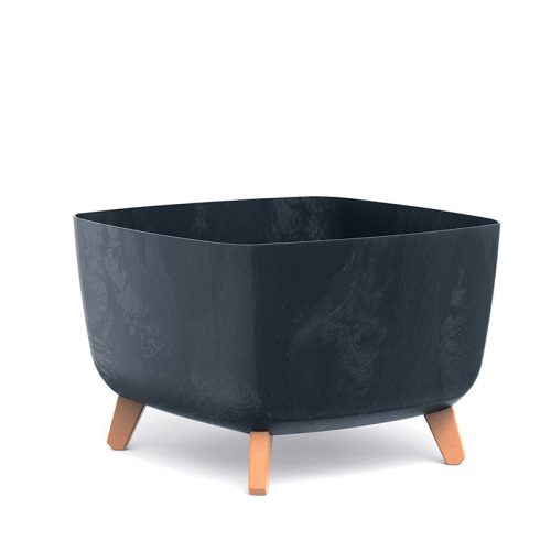 Gracia Square Beton Hatású Kaspó Antracit Lábakkal 39 cm