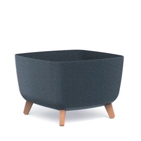 Gracia Square ECO Wood Kaspó Antracit 39 cm Környezetbarát