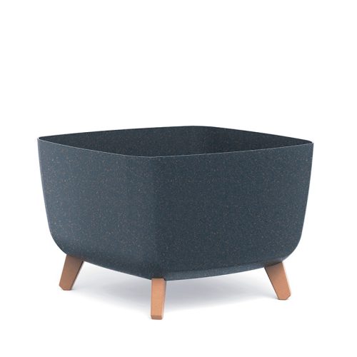 Gracia Square ECO Wood Kaspó Antracit 39 cm Környezetbarát