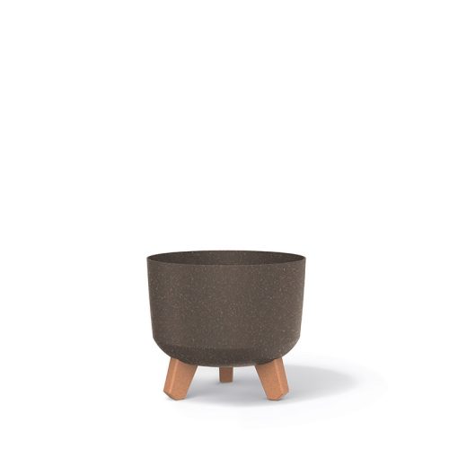 Gracia ECO Wood Kávébarna Virágtartó Lábakon 20 cm