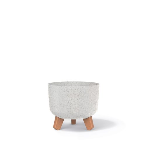 Gracia ECO Wood Virágtartó Lábakon Fehér 20 cm