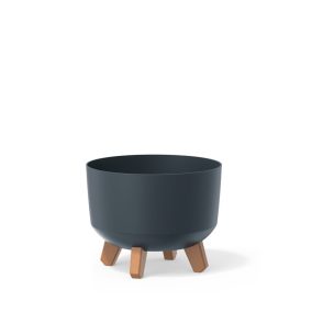 Gracia Antracit Kaspó Fa Lábakkal 24 cm