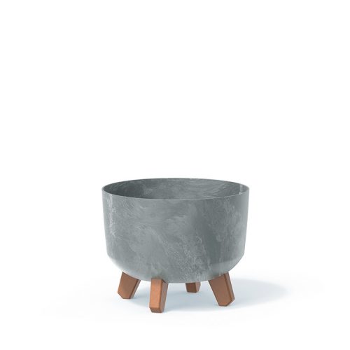 Gracia Beton Hatású Virágtartó Lábakon Szürke 24 cm