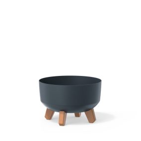Gracia Low Antracit Kaspó Fa Lábakkal 23,5 cm