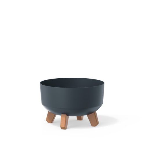 Gracia Low Antracit Kaspó Fa Lábakkal 23,5 cm