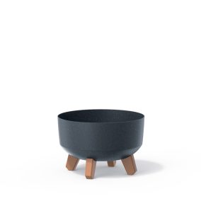 Gracia Low ECO Wood Antracit Virágtartó Lábakon