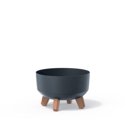 Gracia Low ECO Wood Antracit Virágtartó Lábakon