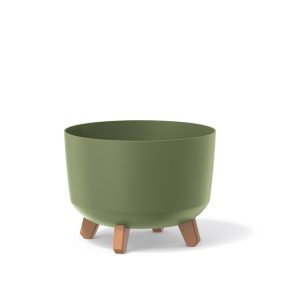 Gracia Dizájn Virágtartó Földzöld 29 cm Fa Lábakkal