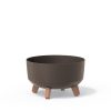 Gracia Low ECO Wood Kávébarna Virágtartó Lábakon 28,5 cm
