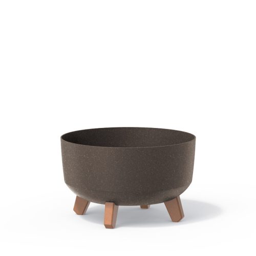 Gracia Low ECO Wood Kávébarna Virágtartó Lábakon 28,5 cm
