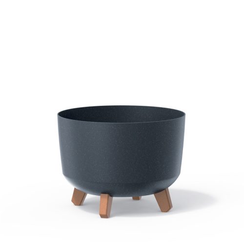 Gracia ECO Wood Antracit Kaspó Fa Lábakkal