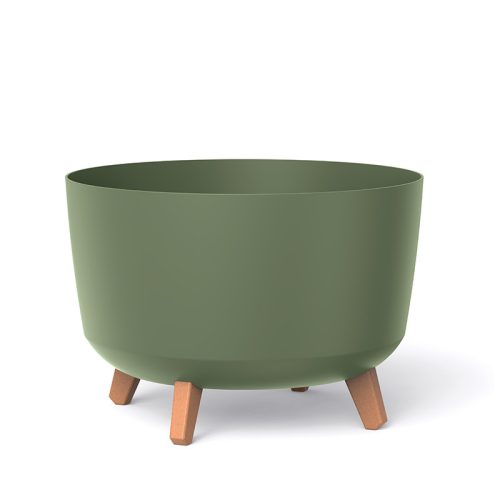 Gracia Dizájn Virágtartó Föld-zöld 39 cm Fa Lábakkal