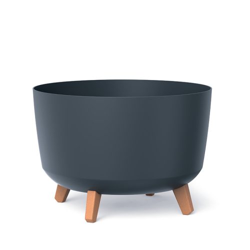 Gracia Dizájn Kaspó Antracit Fa Lábakkal 39 cm