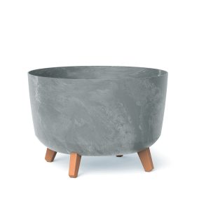 Gracia Beton Hatású Kaspó Fa Lábakkal 39 cm