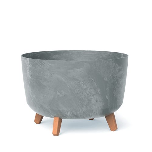 Gracia Beton Hatású Kaspó Fa Lábakkal 39 cm