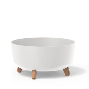 Gracia Low Dizájn Virágtartó Fehér 38 cm Fa Lábakkal