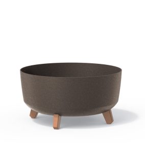 Gracia Low ECO Wood Kávébarna Virágtartó Lábakon 38 cm