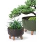 Gracia Low ECO Wood Kávébarna Virágtartó Lábakon 38 cm