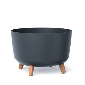 Gracia ECO Wood Antracit Kaspó Fa Lábakkal 39 cm