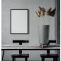 Gracia Tubus Slim Beton Effect Kaspó Krémfehér 23,9 cm