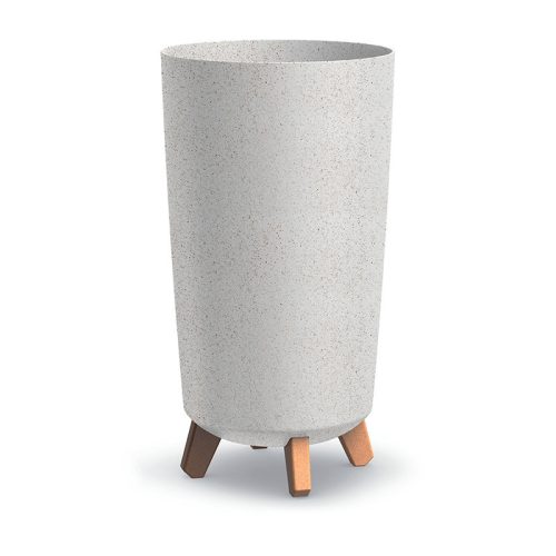 Gracia Tubus Slim ECO Wood Környezetbarát Kaspó Fehér 23,9 cm