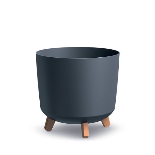 Gracia Tubus Antracit Kaspó Fa Lábakkal 30 cm