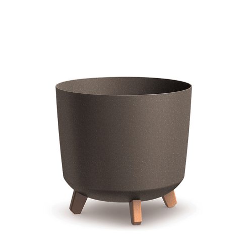 Gracia Tubus ECO Wood Kávébarna Környezetbarát Virágcserép Fa Lábakkal