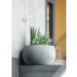 Bowl Beton Bordázott Kaspó Fekete 18 cm