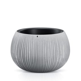 Bowl Beton Kaspó Bordázott Szürke