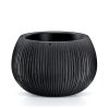 Bowl Beton Bordázott Kaspó Fekete 29 cm