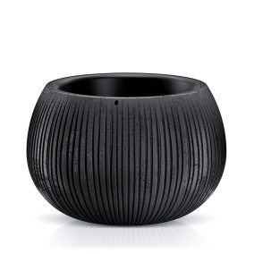 Bowl Beton Bordázott Kaspó Fekete 29 cm