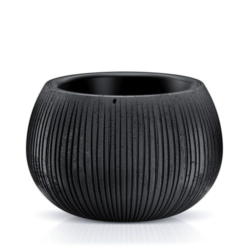 Bowl Beton Bordázott Kaspó Fekete 29 cm