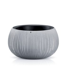 Bowl Beton Kaspó Bordázott Szürke 37 cm