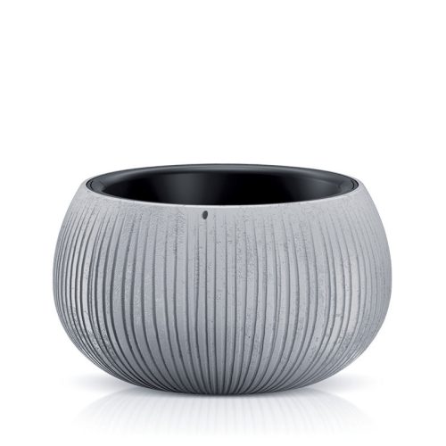 Bowl Beton Kaspó Bordázott Szürke 37 cm