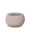 Prosperplast Splofy Bowl Kötött Mintázatú Virágtartó Mokka 18 cm