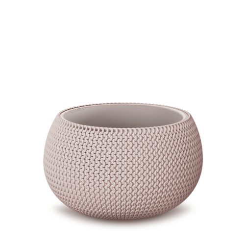 Prosperplast Splofy Bowl Kötött Mintázatú Virágtartó Mokka 18 cm