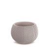 Prosperplast Splofy Bowl Kötött Mintázatú Virágtartó Mokka 29 cm
