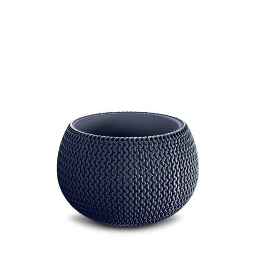 Prosperplast Splofy Bowl Kötött Mintázatú Virágtartó Antracit 29 cm