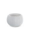 Prosperplast Splofy Bowl Kötött Mintázatú Virágtartó Fehér 29 cm