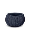 Prosperplast Splofy Bowl Kötött Mintázatú Virágtartó Antracit 37 cm