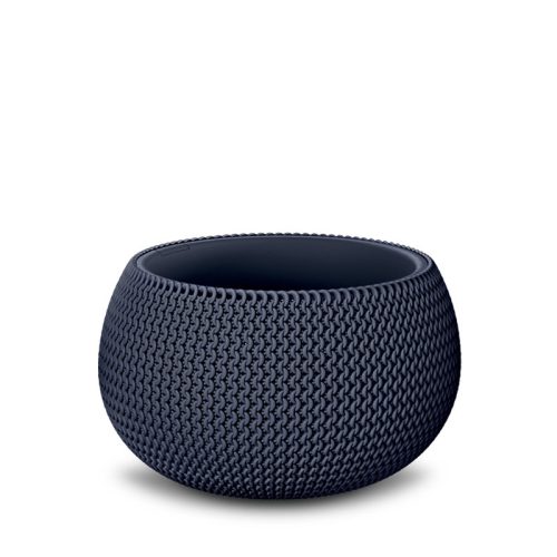 Prosperplast Splofy Bowl Kötött Mintázatú Virágtartó Antracit 37 cm