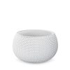 Prosperplast Splofy Bowl Kötött Mintázatú Virágtartó Fehér 37 cm