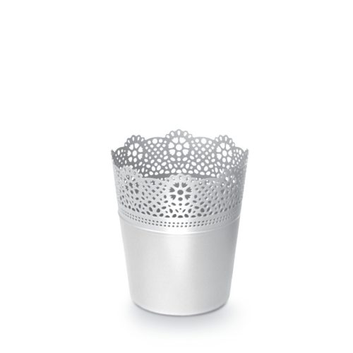 Lace Csipkemintás Virágtartó Fehér 13,5 cm